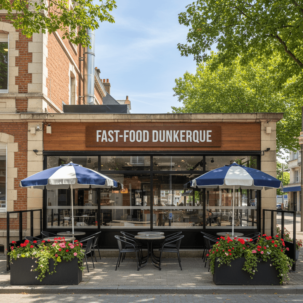 Fast-food 100m² à Dunkerque : terrasse - extraction - Image 1