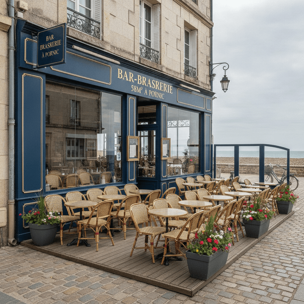 Bar-brasserie 58m² à Pornic : terrasse - licence IV - Image 1