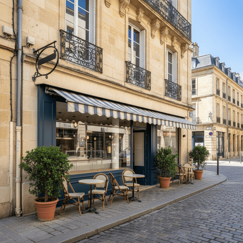 Snack 60m² à Bordeaux : terrasse - extraction