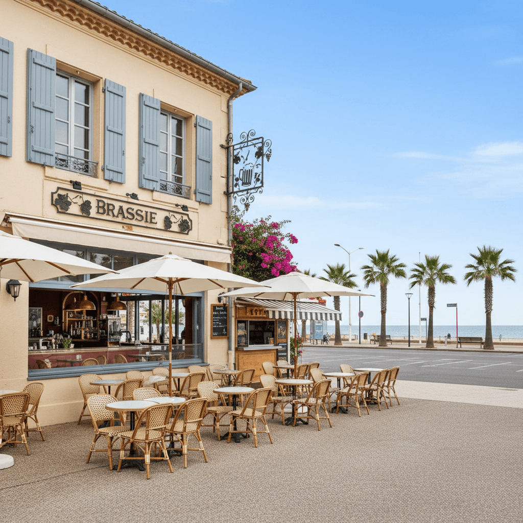 Bar-brasserie 380m² à Argelès-Sur-Mer : terrasse - parking - Image 1