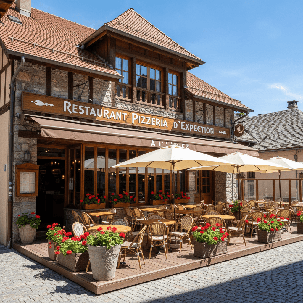 Restaurant à Huez : terrasse - licence IV - Image 1