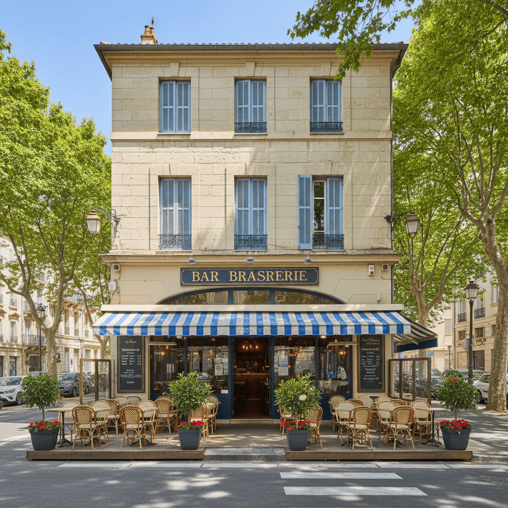 Bar-brasserie 138m² à Marseille : terrasse - licence IV