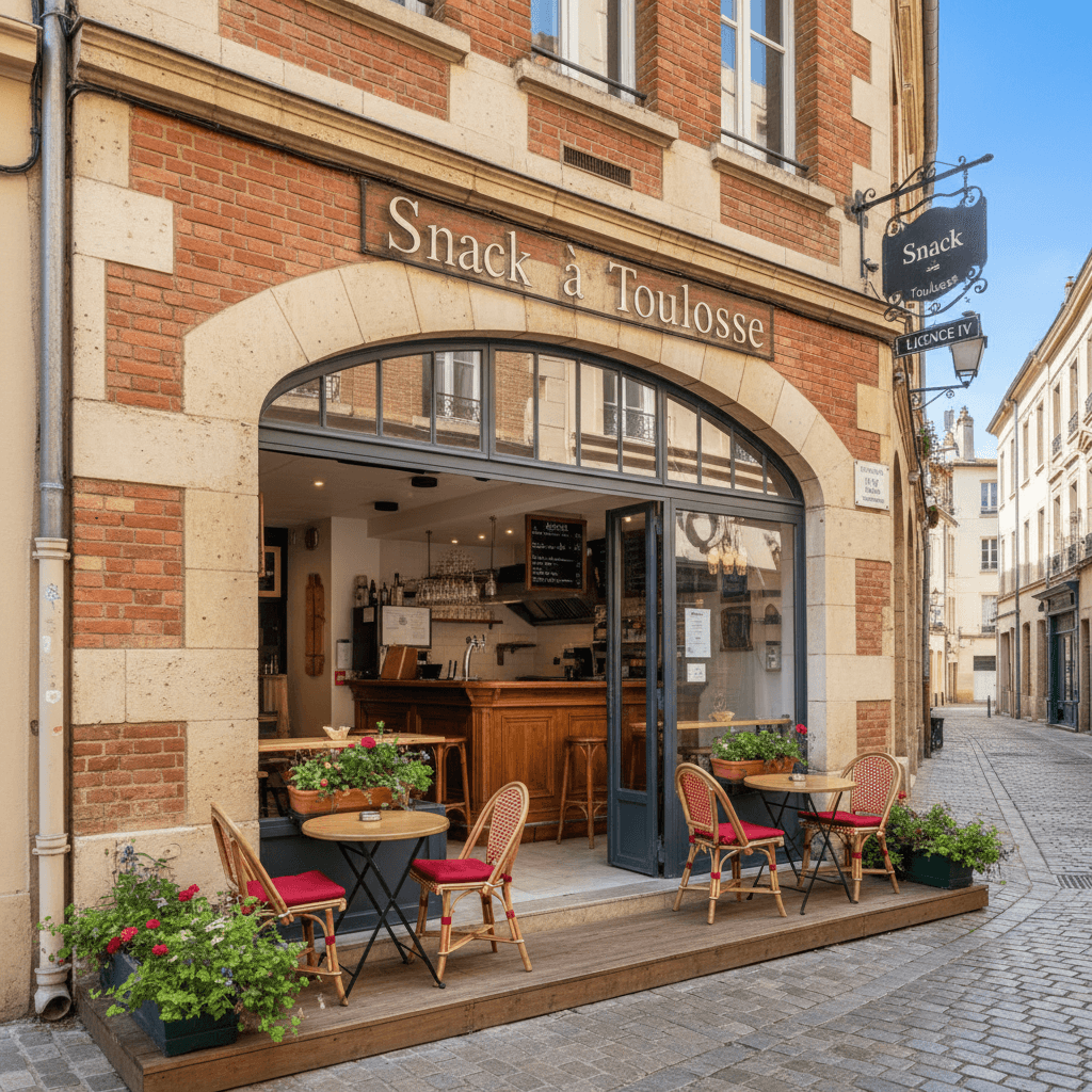 Snack à Toulouse : terrasse - licence IV