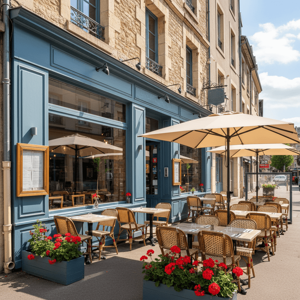 Restaurant 50 couverts à Décines-Charpieu : terrasse - extraction - Image 1