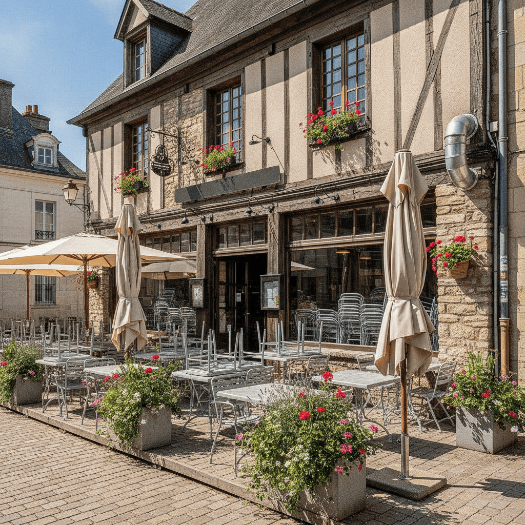 Restaurant à Chartres : terrasse - extraction - Image 1