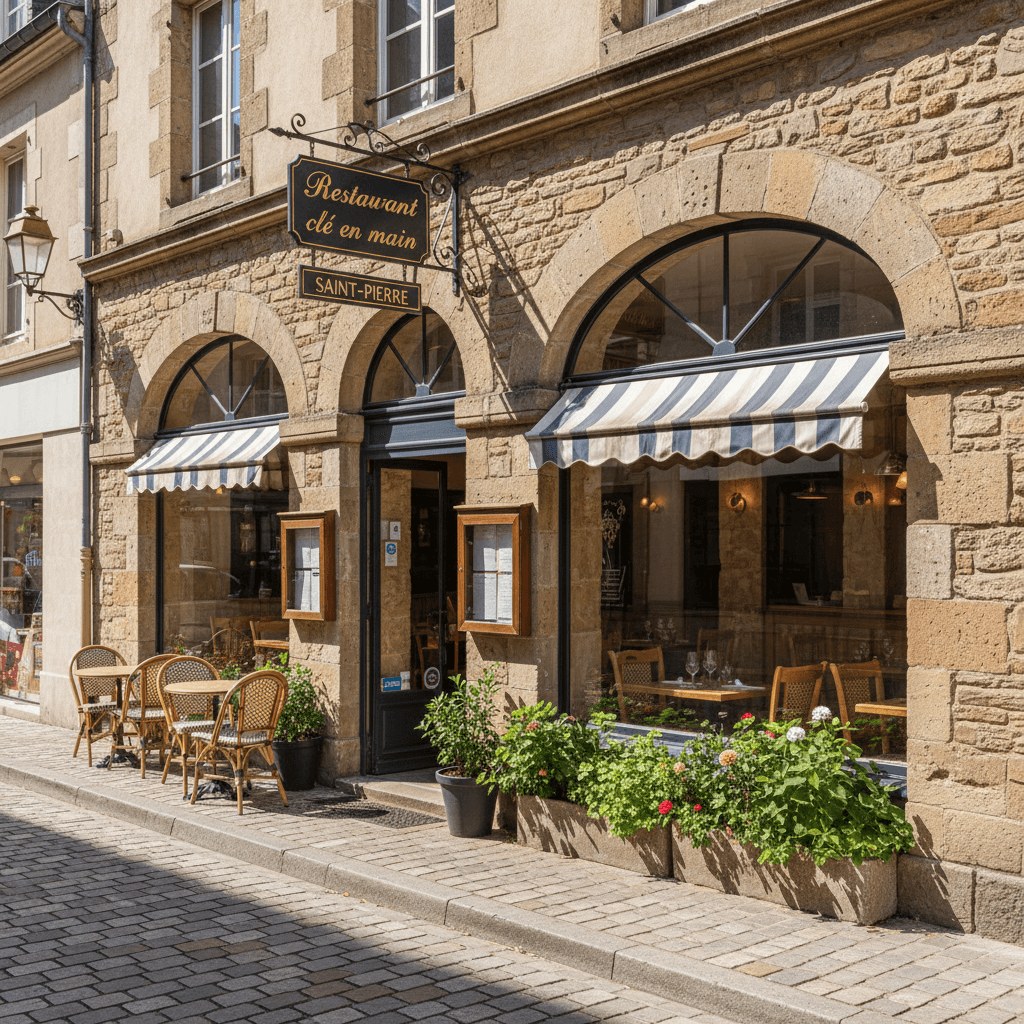 Restaurant 91m² à Saint-Pierre : terrasse - licence IV - Image 1