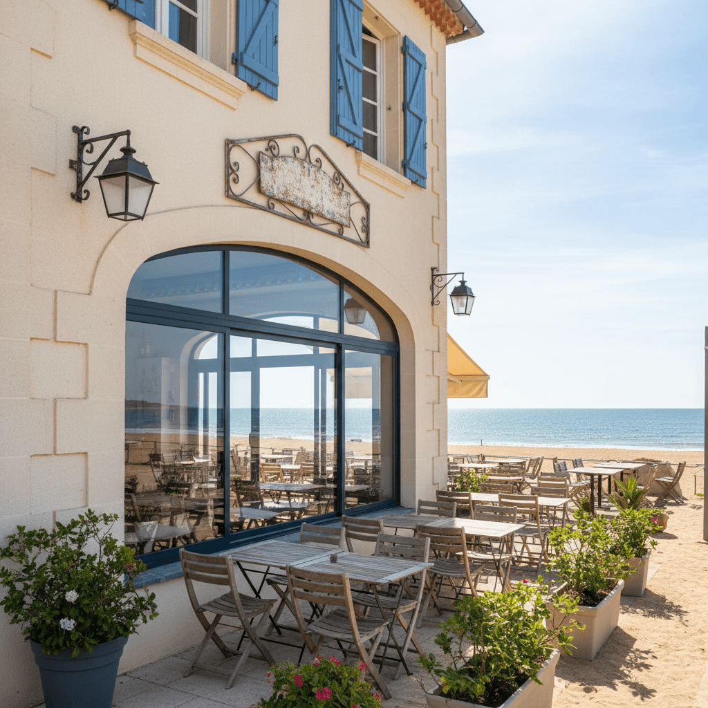 Restaurant à Sainte-Marie-La-Mer : terrasse - licence IV - Image 1