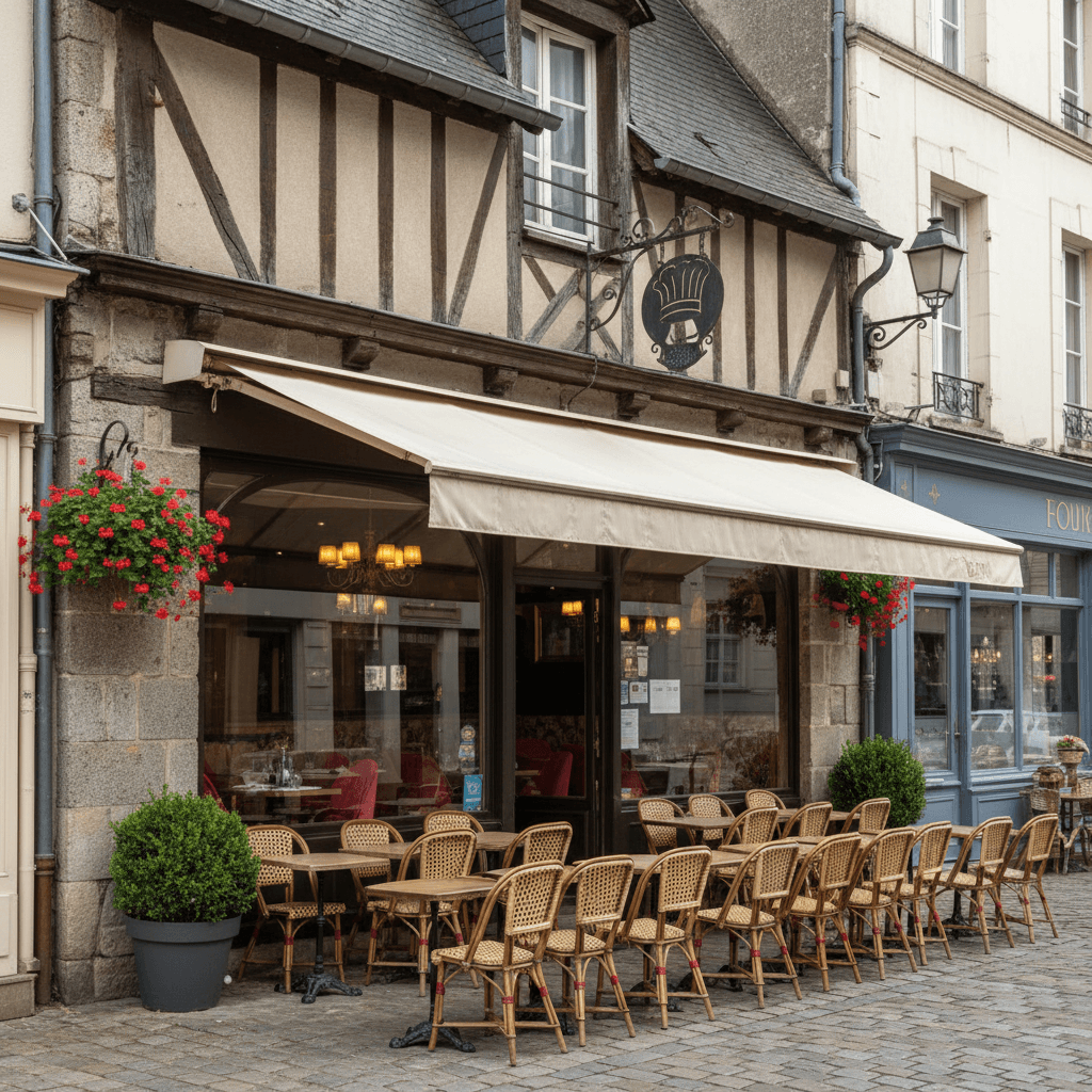 Restaurant 130m² à Caen : terrasse - extraction - Image 1