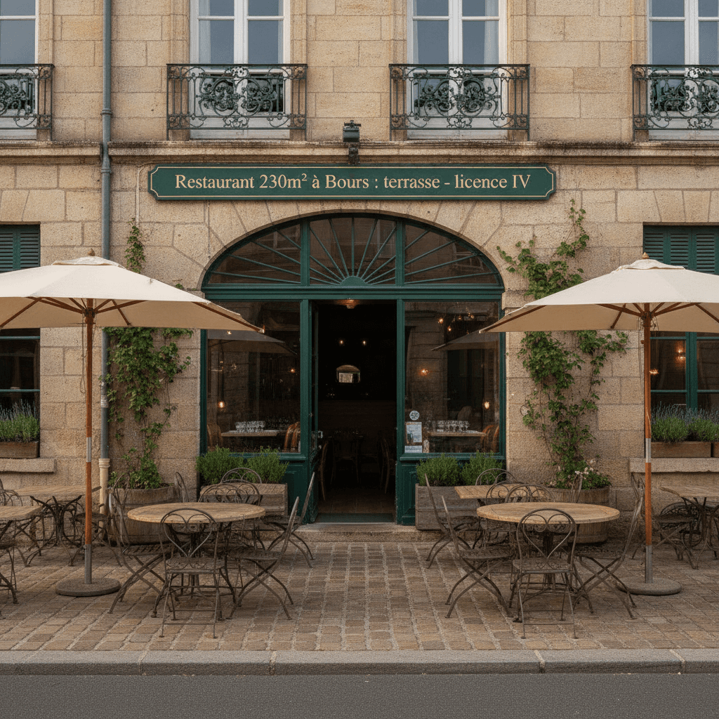 Restaurant 230m² à Bours : terrasse - licence IV - Image 1