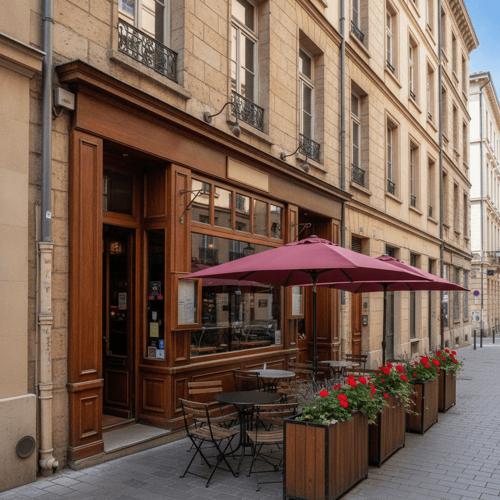 Restaurant 48m² à Lyon : terrasse - extraction