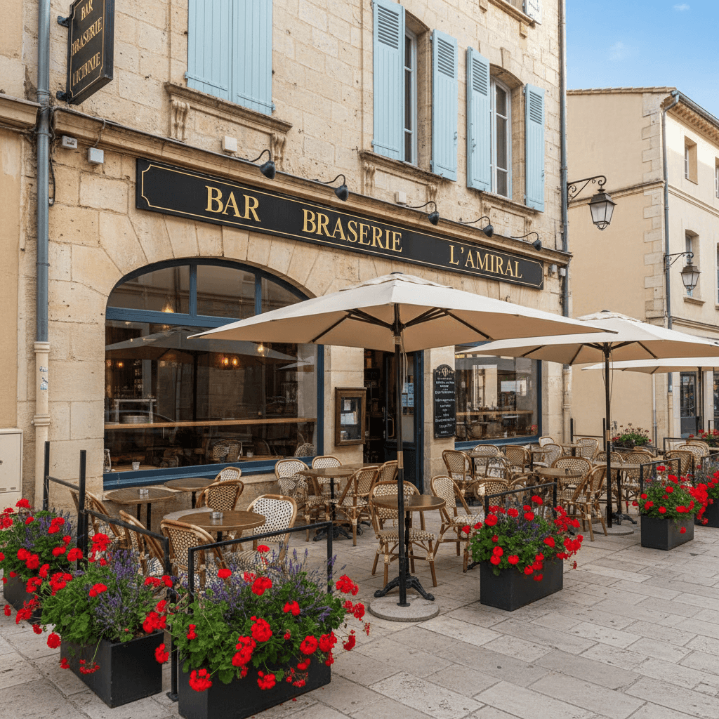 Bar-brasserie 94m² à Montpellier : terrasse - licence IV