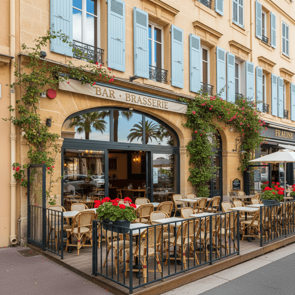 Bar-brasserie à Nice : terrasse - licence IV