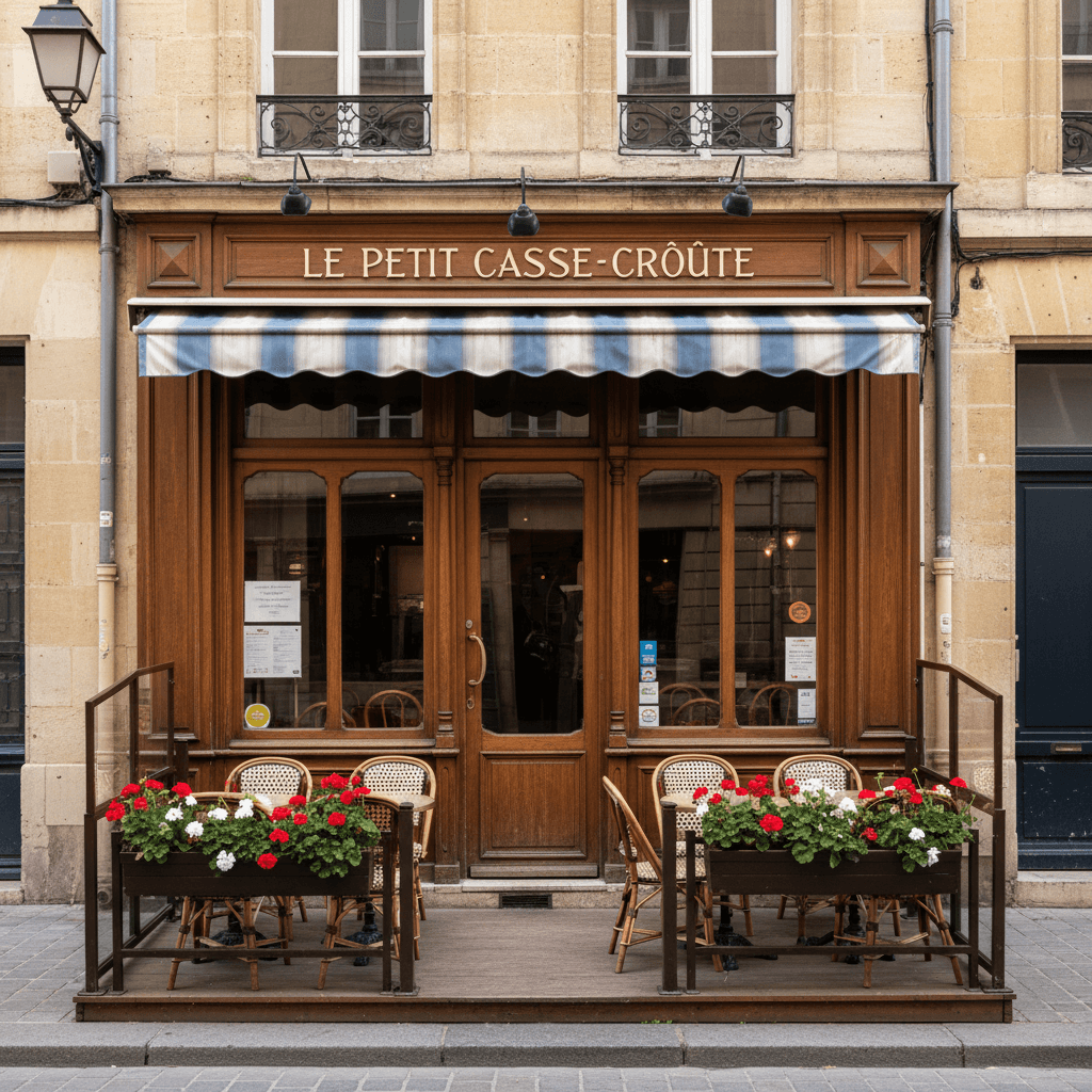 Snack 32m² à Bordeaux : terrasse - cave/réserve