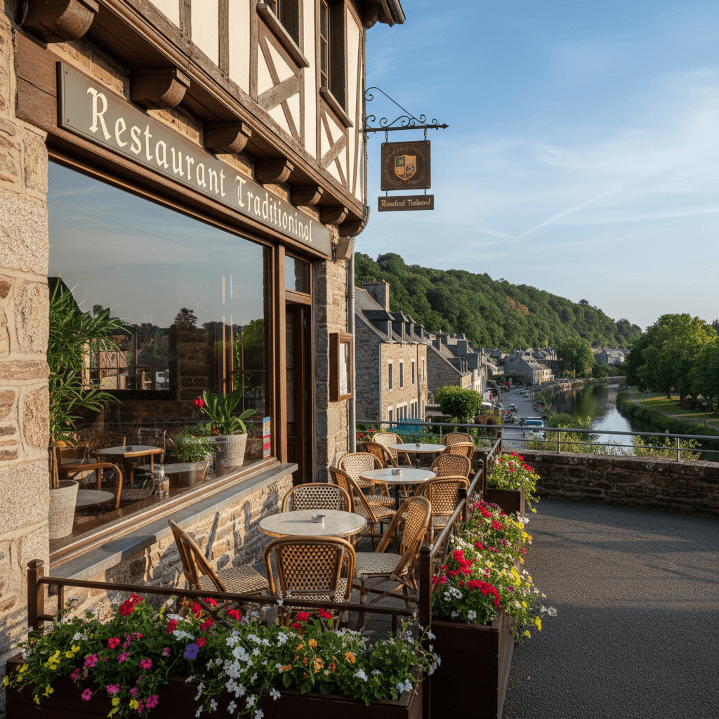 Restaurant 300m² à Josselin : terrasse - licence IV - Image 1