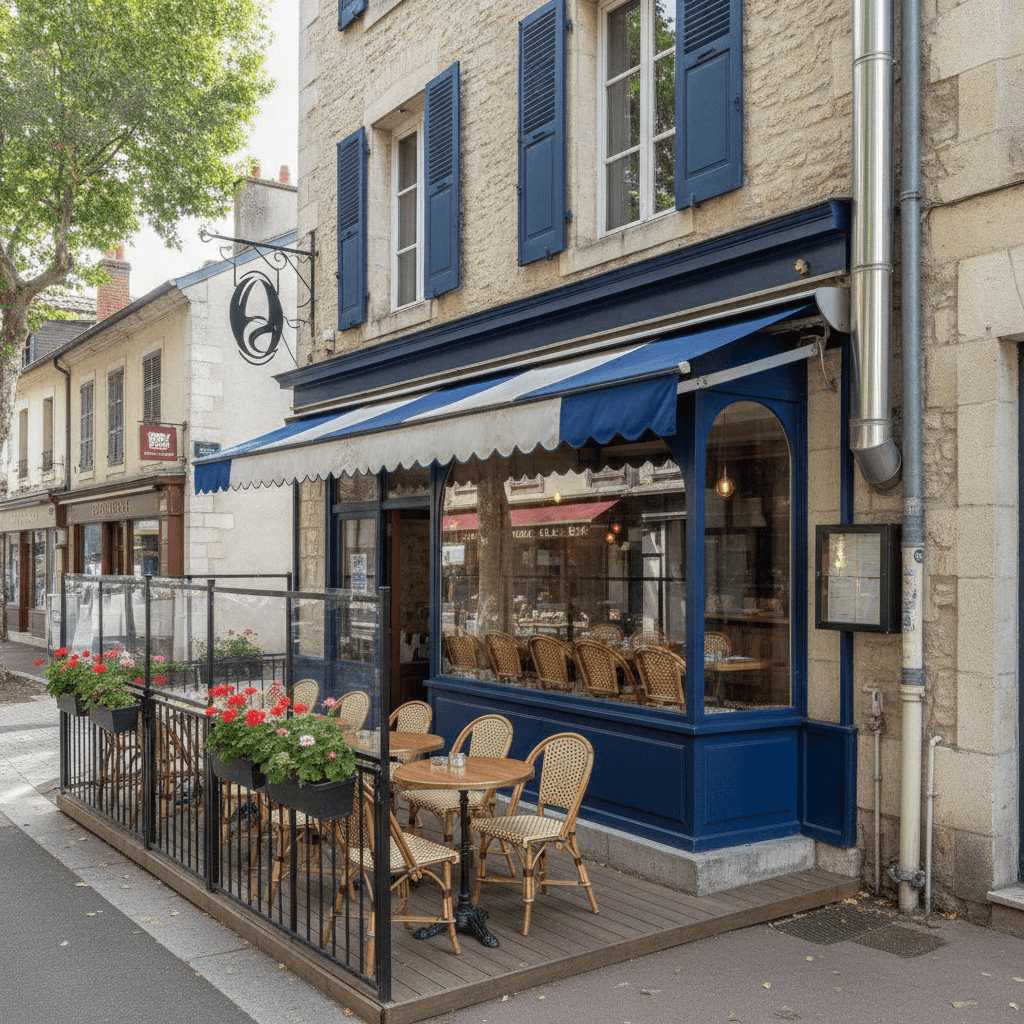 Restaurant 30 couverts à Francheville : terrasse - extraction - Image 1
