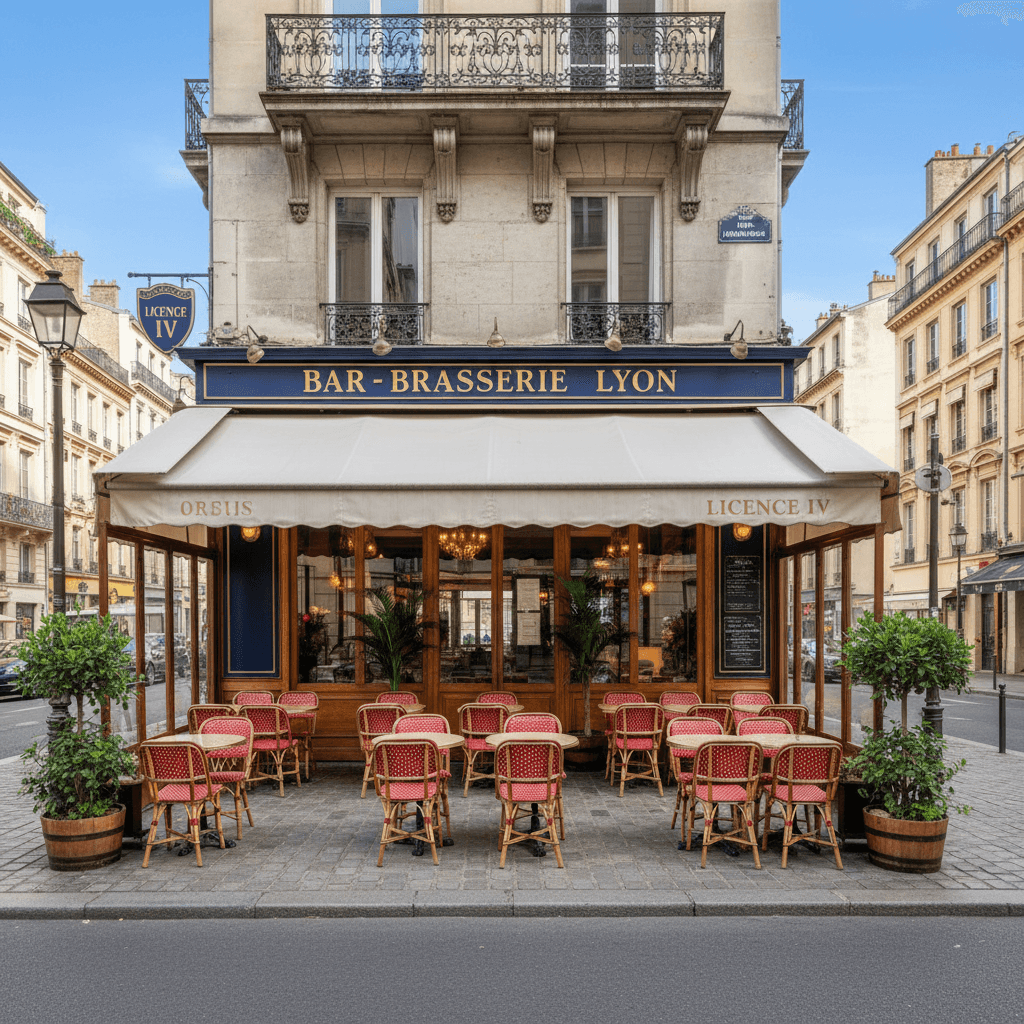 Bar-brasserie 270m² à Lyon : terrasse - licence IV