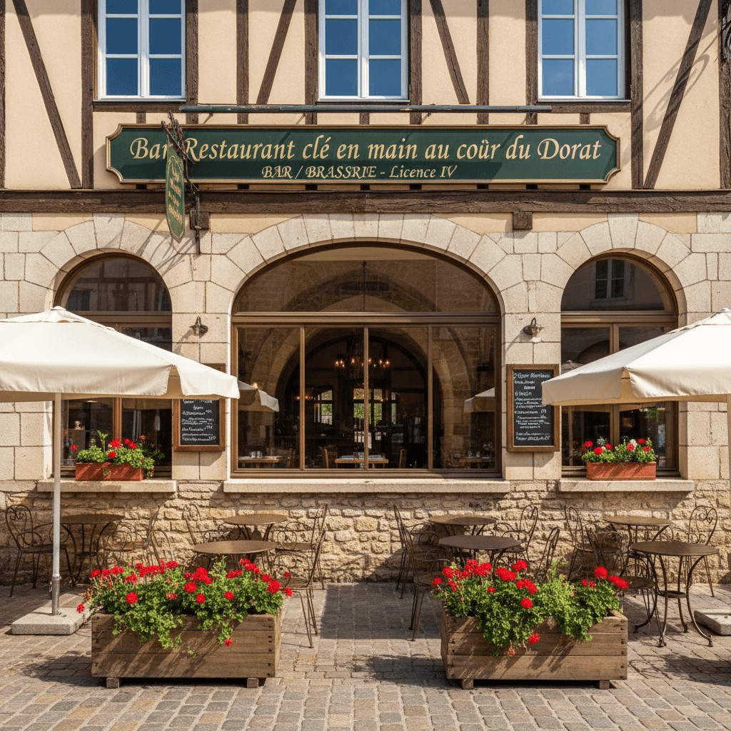 Bar-brasserie à Le Dorat : terrasse - licence IV - Image 1