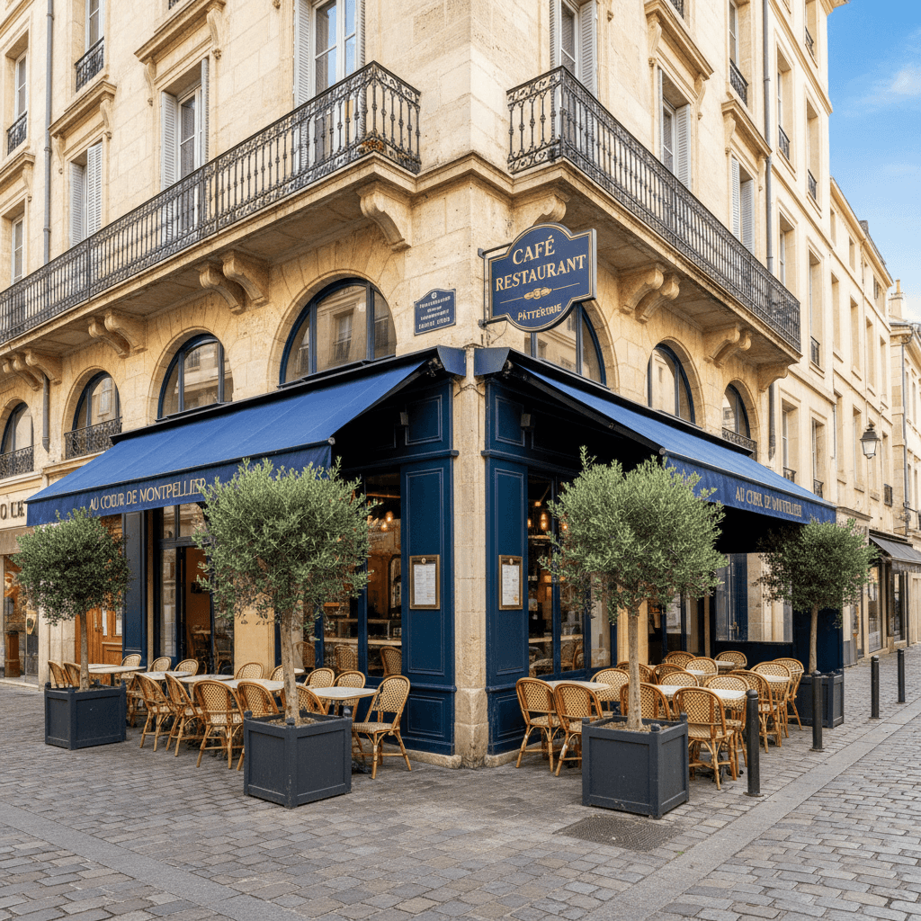 Restaurant 78m² à Montpellier : terrasse - Image 1