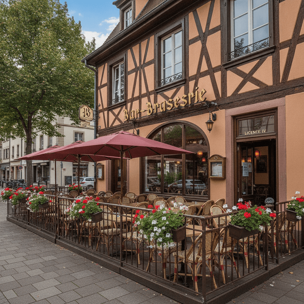 Bar-brasserie à Strasbourg : terrasse - licence IV