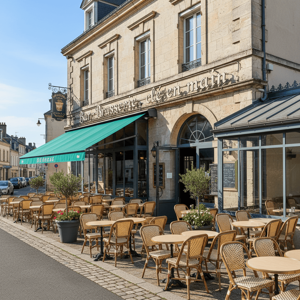 Bar-brasserie 370m² à Longué-Jumelles : terrasse - licence IV - Image 1
