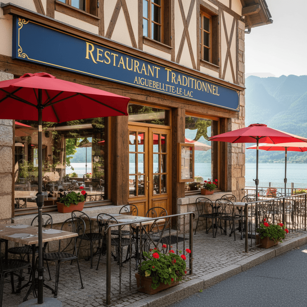 Restaurant à Aiguebelette-Le-Lac : terrasse - licence IV - Image 1