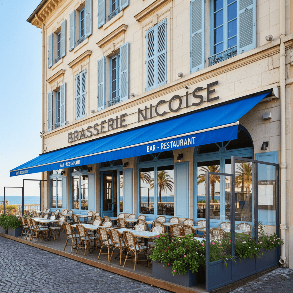 Bar-brasserie 200m² à Nice : terrasse - licence IV