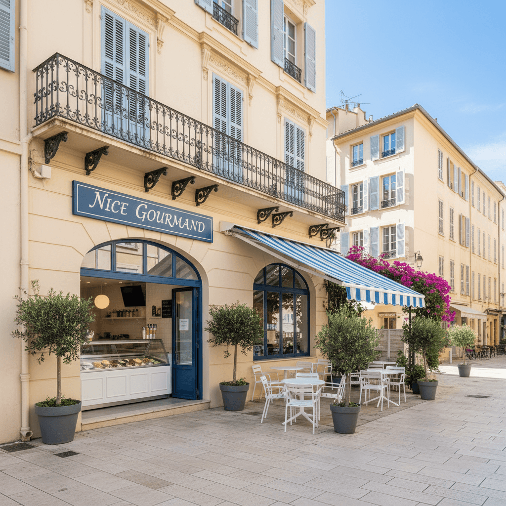 Snack 35m² à Nice : terrasse