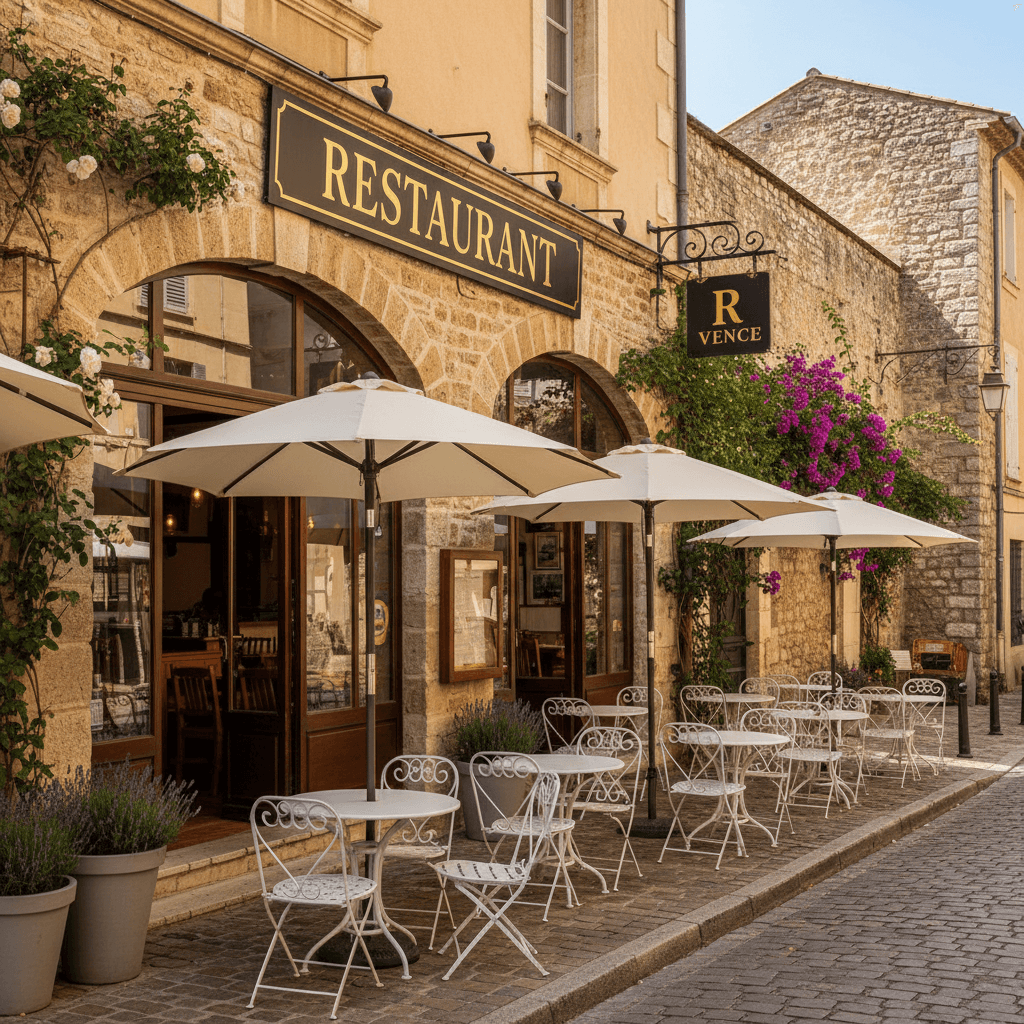Restaurant 120m² à Vence : terrasse - extraction - Image 1