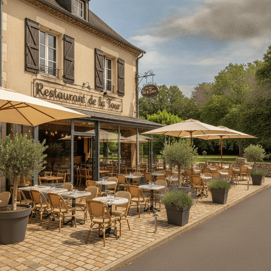 Restaurant 254m² à Cavagnac : terrasse - extraction - Image 1