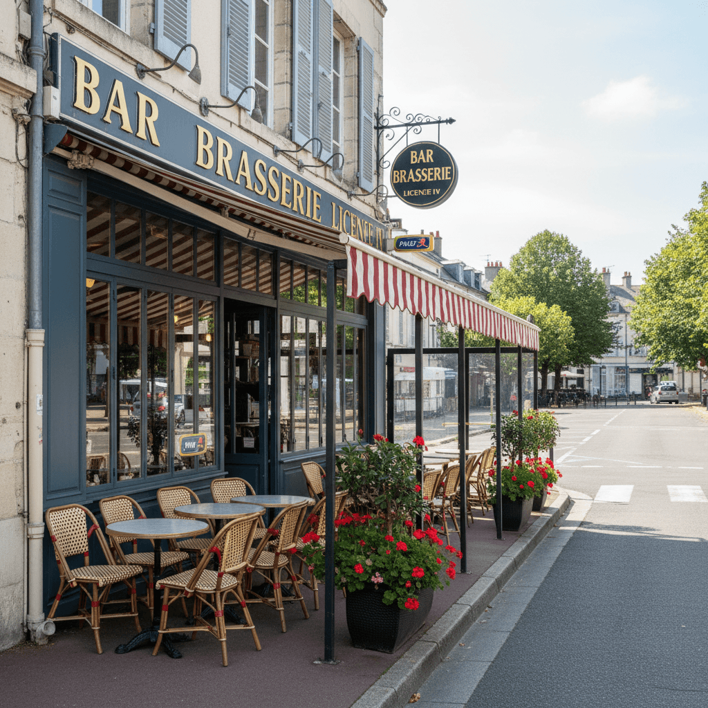 Bar-brasserie à Saint-Florentin : terrasse - licence IV - Image 1