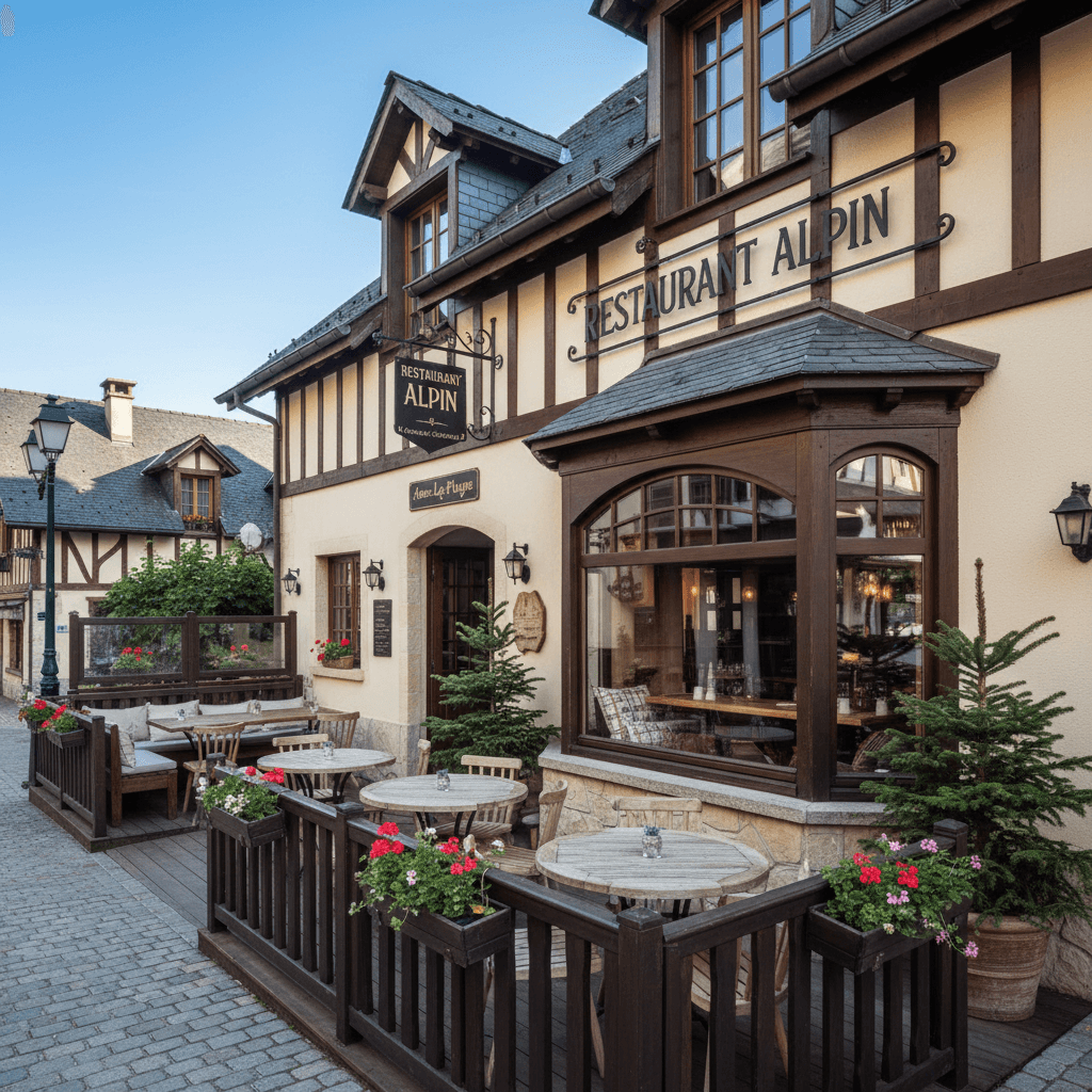 Restaurant à Aime-La-Plagne : terrasse - extraction - Image 1