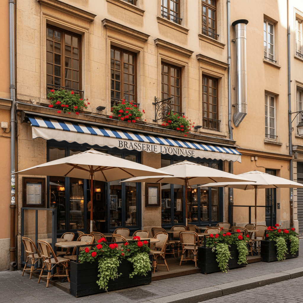 Restaurant 50 couverts à Lyon : terrasse - extraction - Image 1