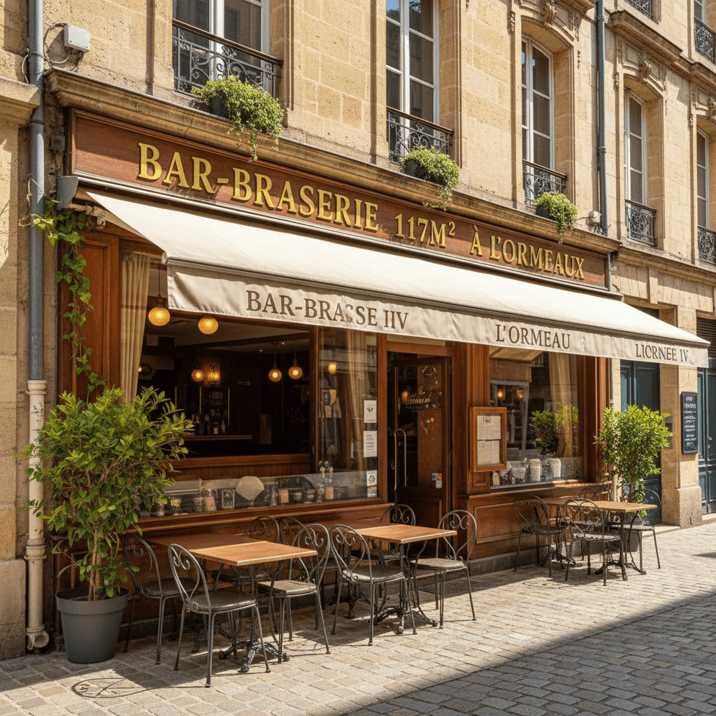 Bar-brasserie 117m² à Bordeaux : terrasse - licence IV