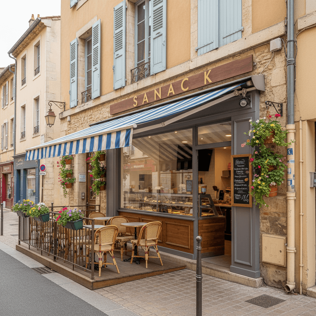 Snack à Avignon : terrasse - extraction - Image 1