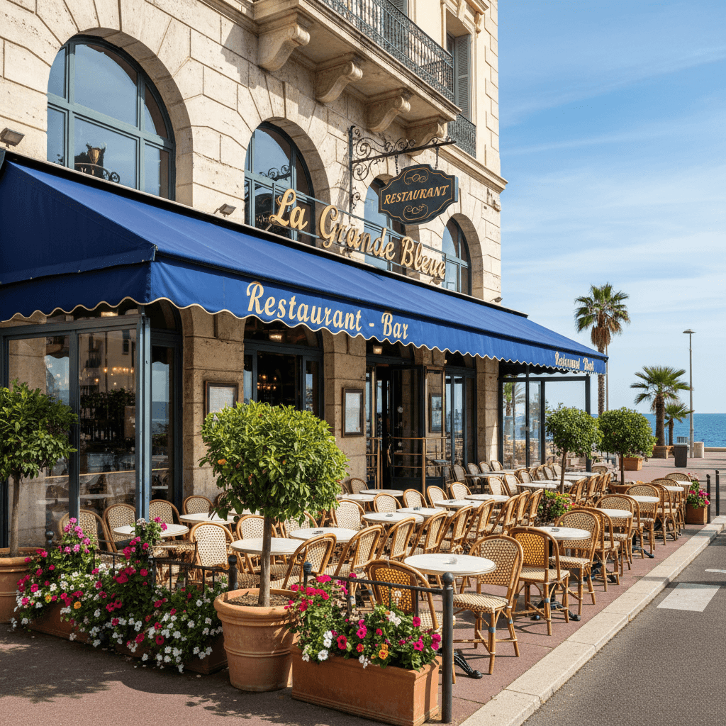 Bar-brasserie 230m² à Menton : terrasse - licence IV - Image 1