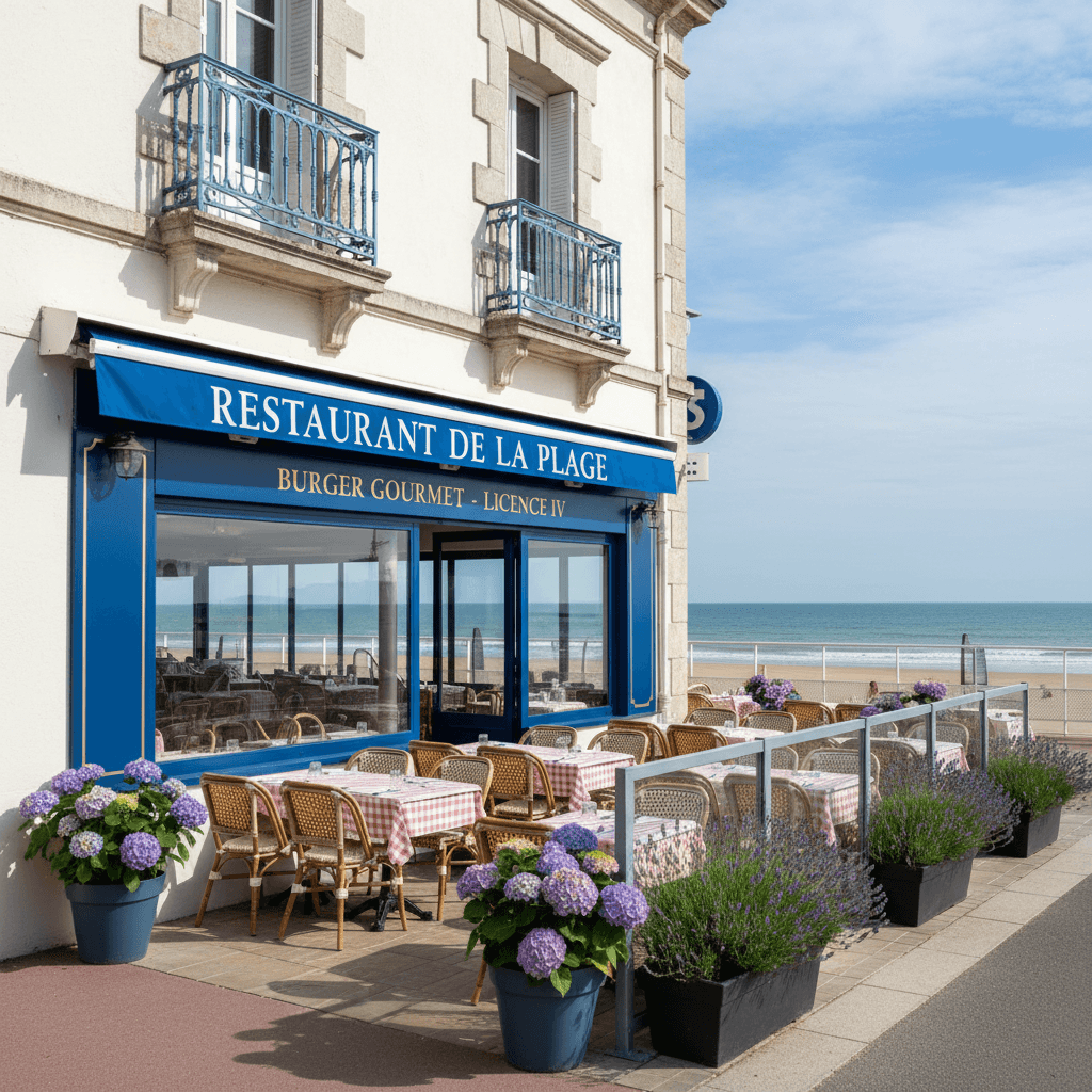 Restaurant 150m² à Les Sables-D'Olonne : terrasse - licence IV - Image 1