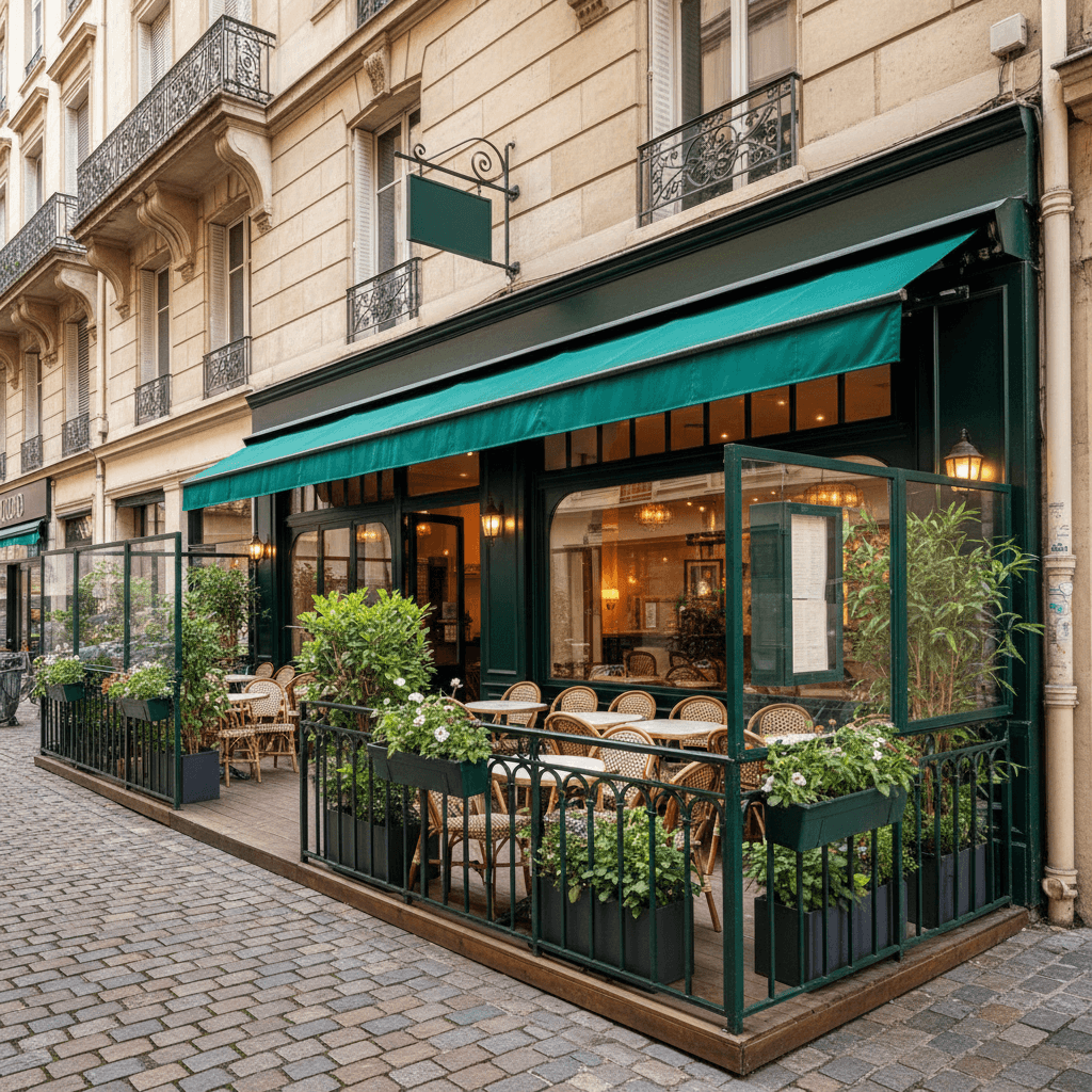 Restaurant à Lyon : terrasse - extraction - Image 1