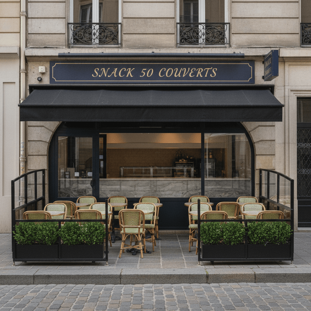 Snack 50 couverts à Lyon : terrasse - Image 1