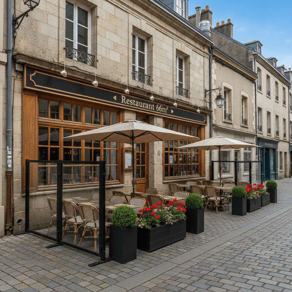 Restaurant 66m² à Vesoul : terrasse - extraction - Image 1