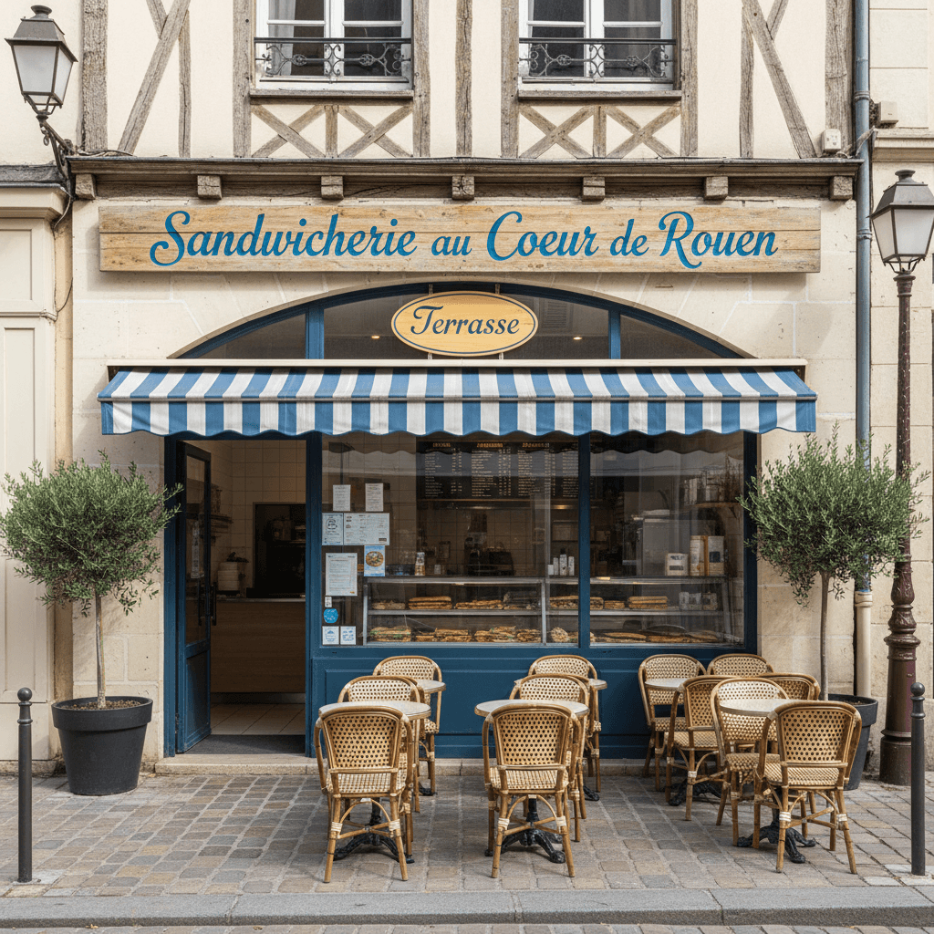 Fast-food à Rouen : terrasse