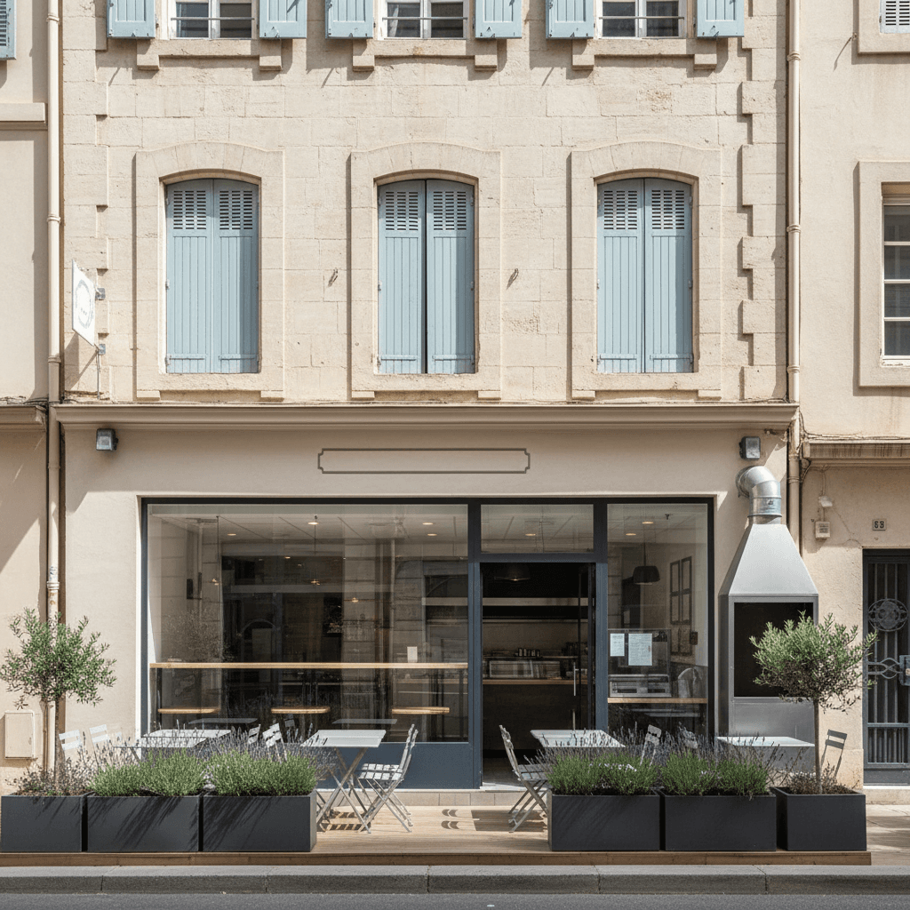 Fast-food 50m² à Marseille : terrasse - extraction