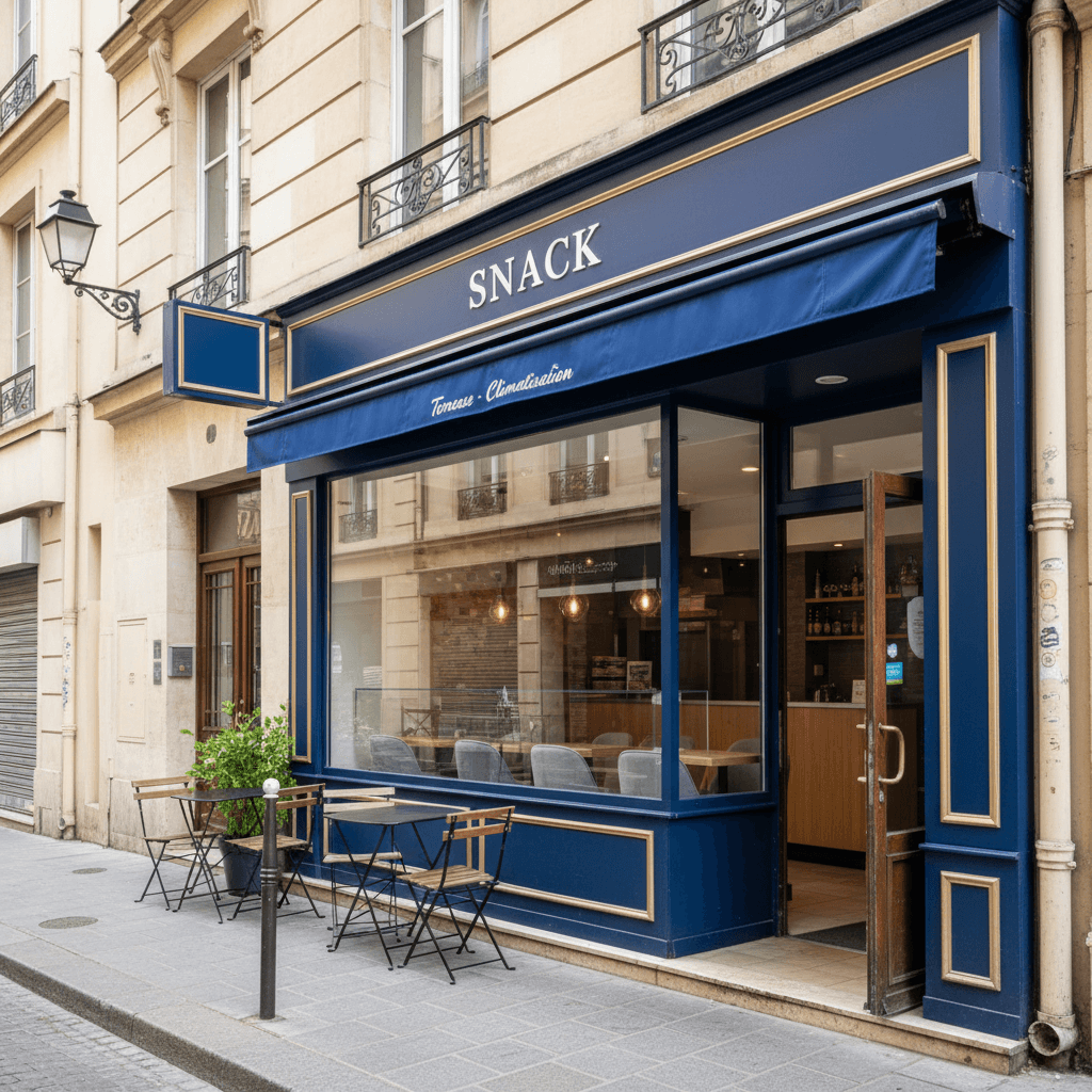 Snack 20 couverts à Lyon : terrasse - climatisation