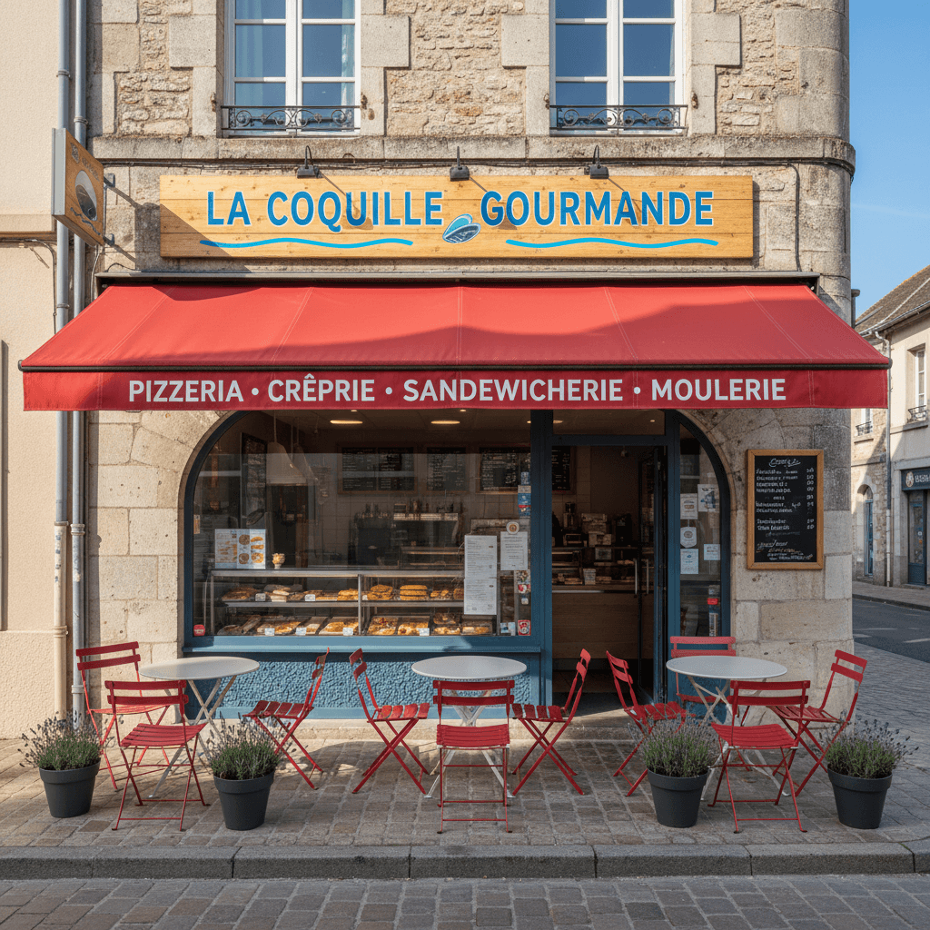 Fast-food à La Roche-Sur-Yon : terrasse - licence IV - Image 1