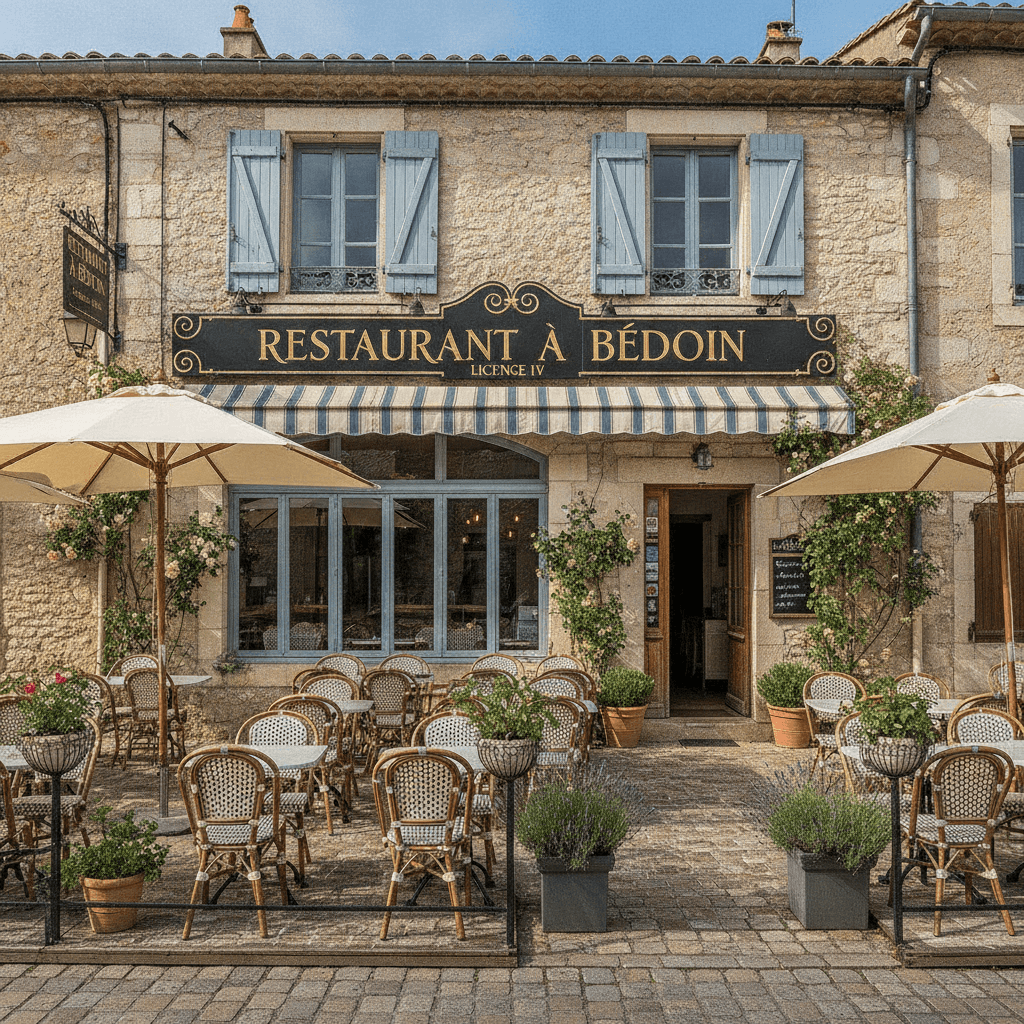 Restaurant à Bédoin : terrasse - licence IV - Image 1