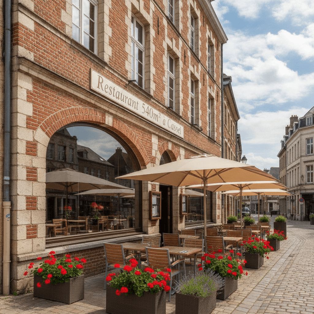 Restaurant 540m² à Cassel : terrasse - licence IV - Image 1