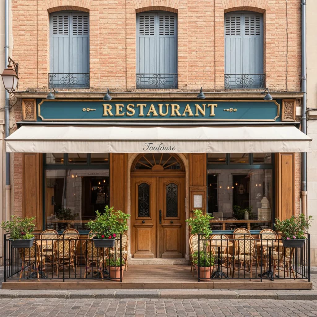 Restaurant à Toulouse : terrasse - extraction - Image 1
