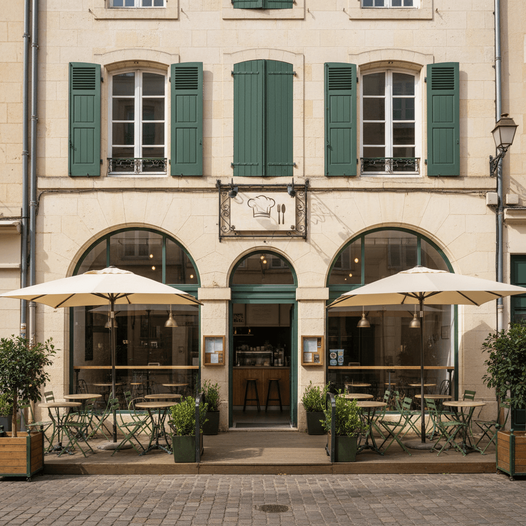 Fast-food 90m² à Dijon : terrasse