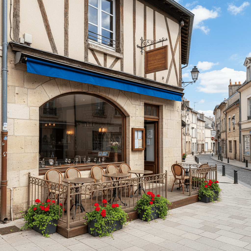Restaurant à Mont-De-Marsan : terrasse - licence IV - Image 1