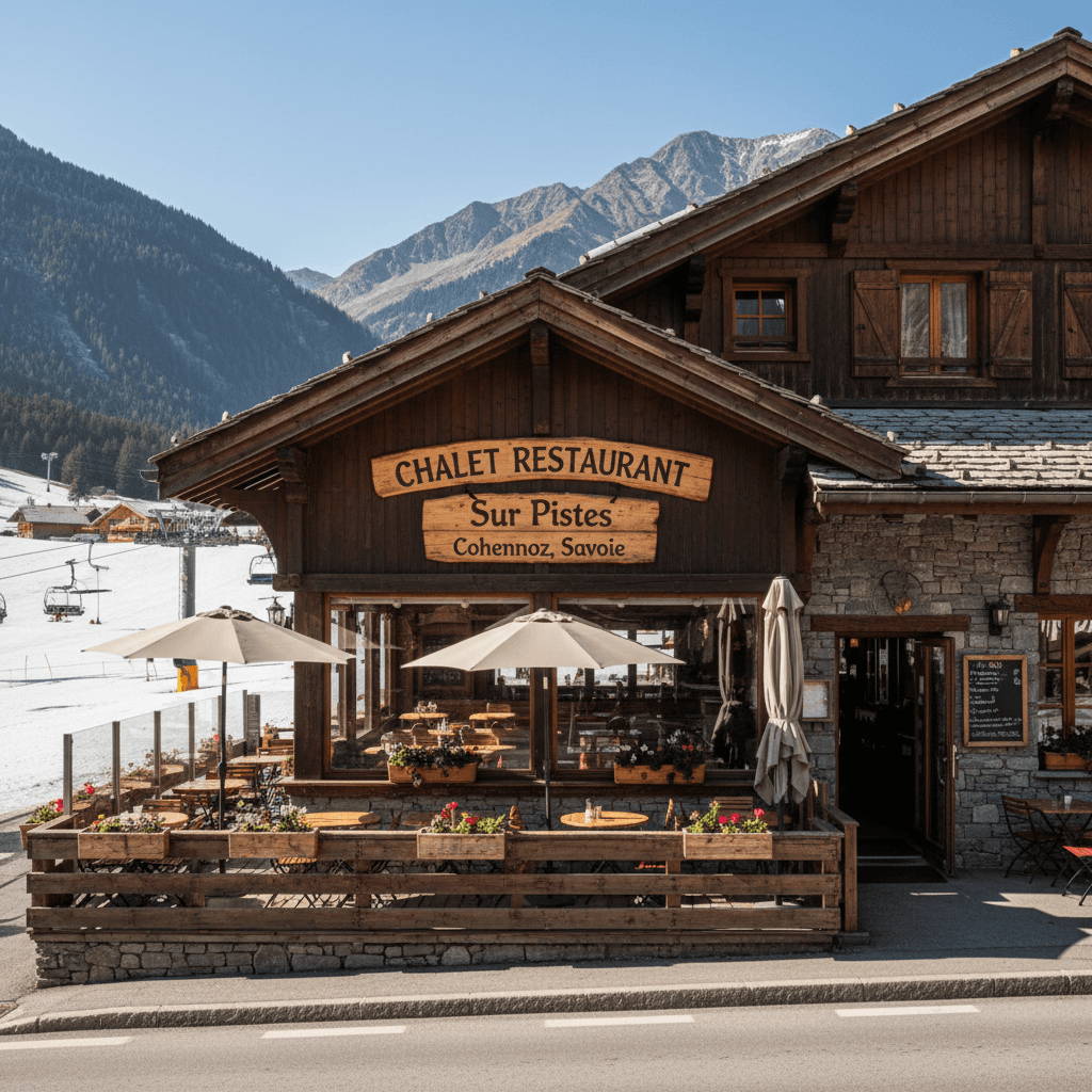 Restaurant à Cohennoz : terrasse - licence IV - Image 1