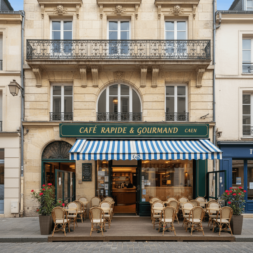 Fast-food à Caen : terrasse - Image 1